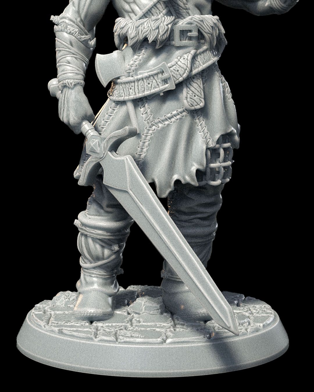 Human Barbarian - Axe & Sword