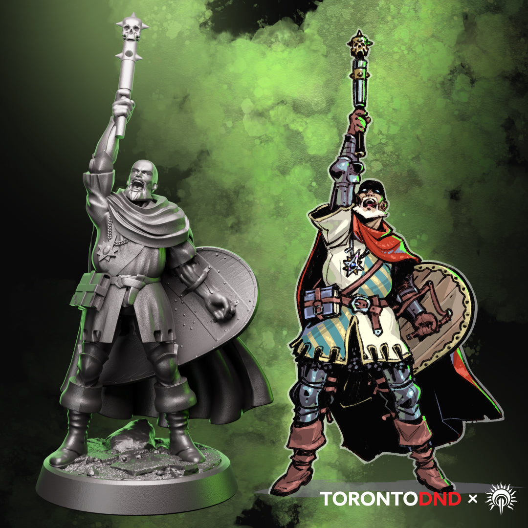 High-quality resin tabletop miniatures from the Heroes of Tor’Anoth collection displayed together, showcasing multiple character sculpts and cohesive fantasy design. Rendered lineup preview.